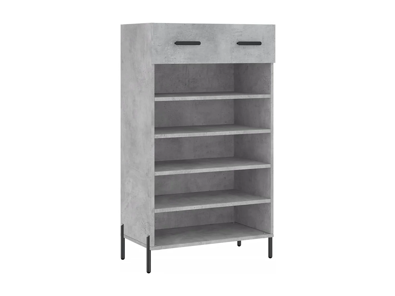 Armoire à chaussures gris béton 60x35x105 cm bois d'ingénierie