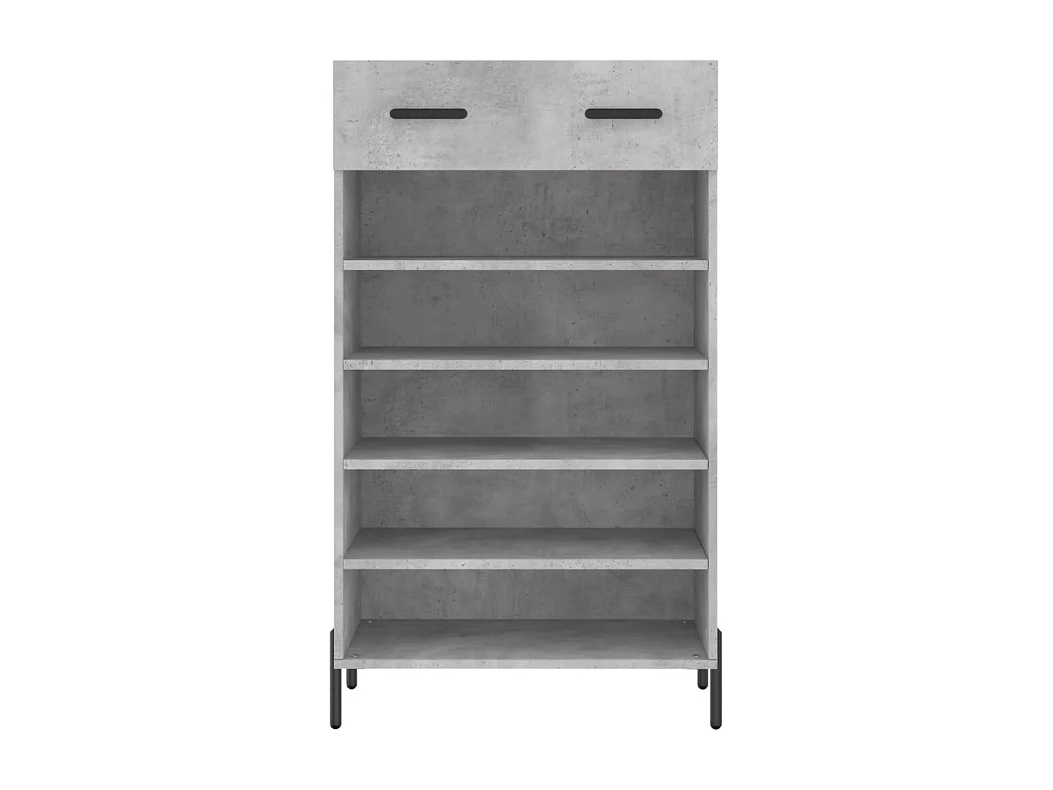 Armoire à chaussures gris béton 60x35x105 cm bois d'ingénierie