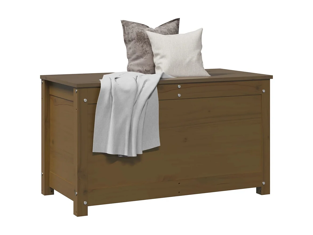 Boîte de rangement Marron miel 80x40x45,5 cm Bois massif de pin