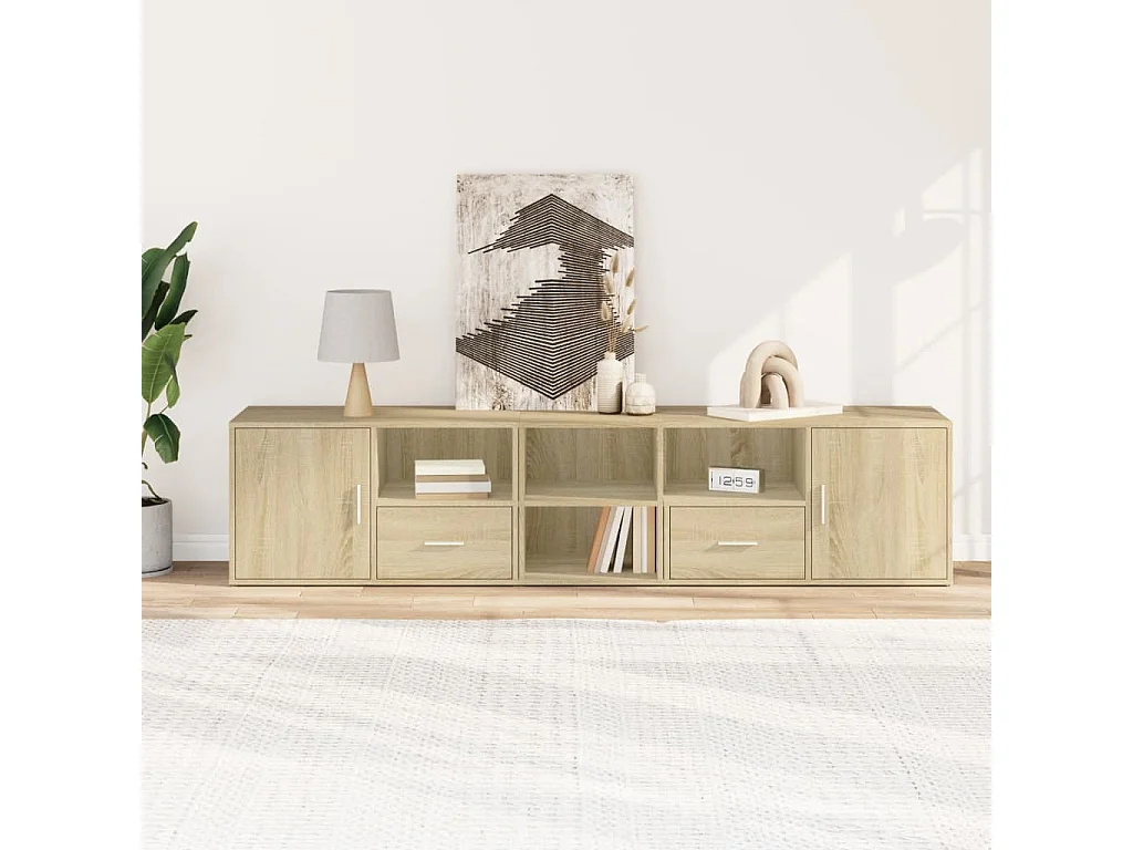 Mobile angolare in rovere Sonoma 200x40x45 cm in derivati del legno