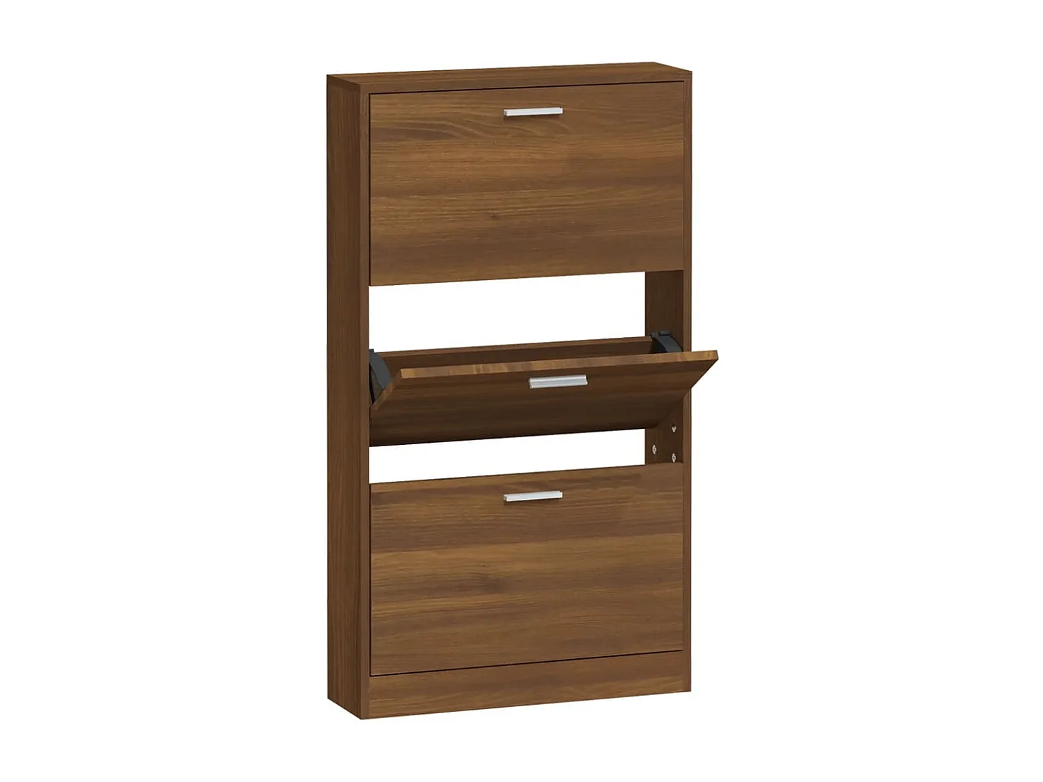 Zapatero Roble marrón 59x17x108cm Madera contrachapada