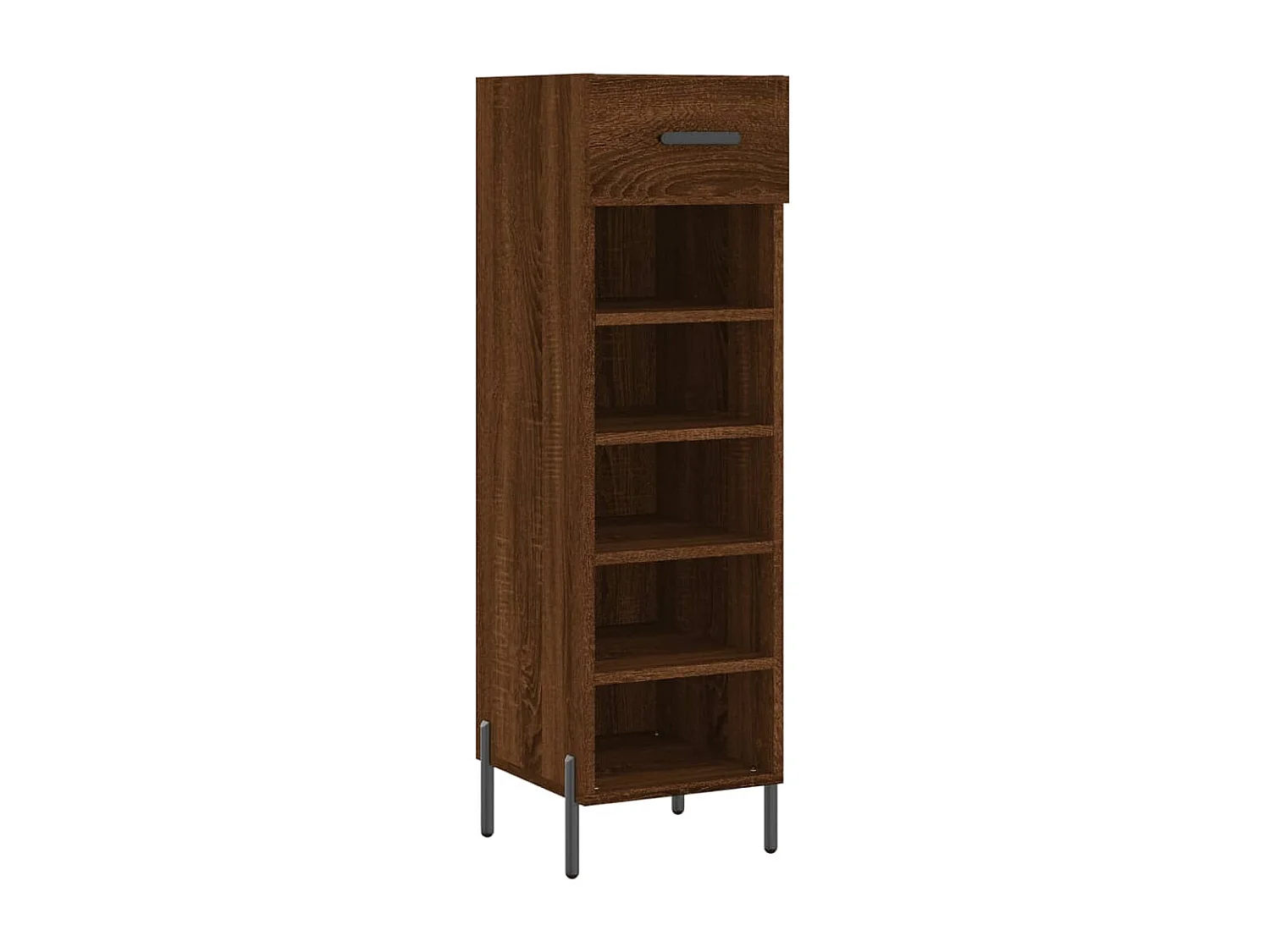 Meuble à chaussures chêne marron 30x35x105 cm bois d'ingénierie