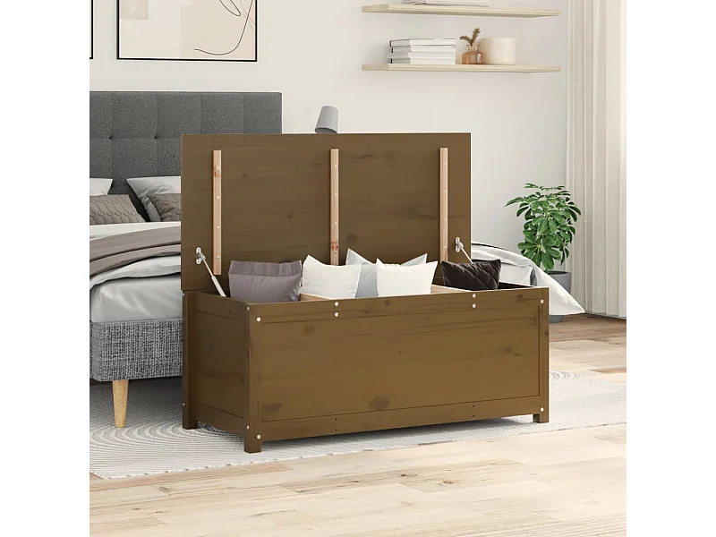 Opbergdoos Honingbruin 110x50x45,5cm Massief grenenhout