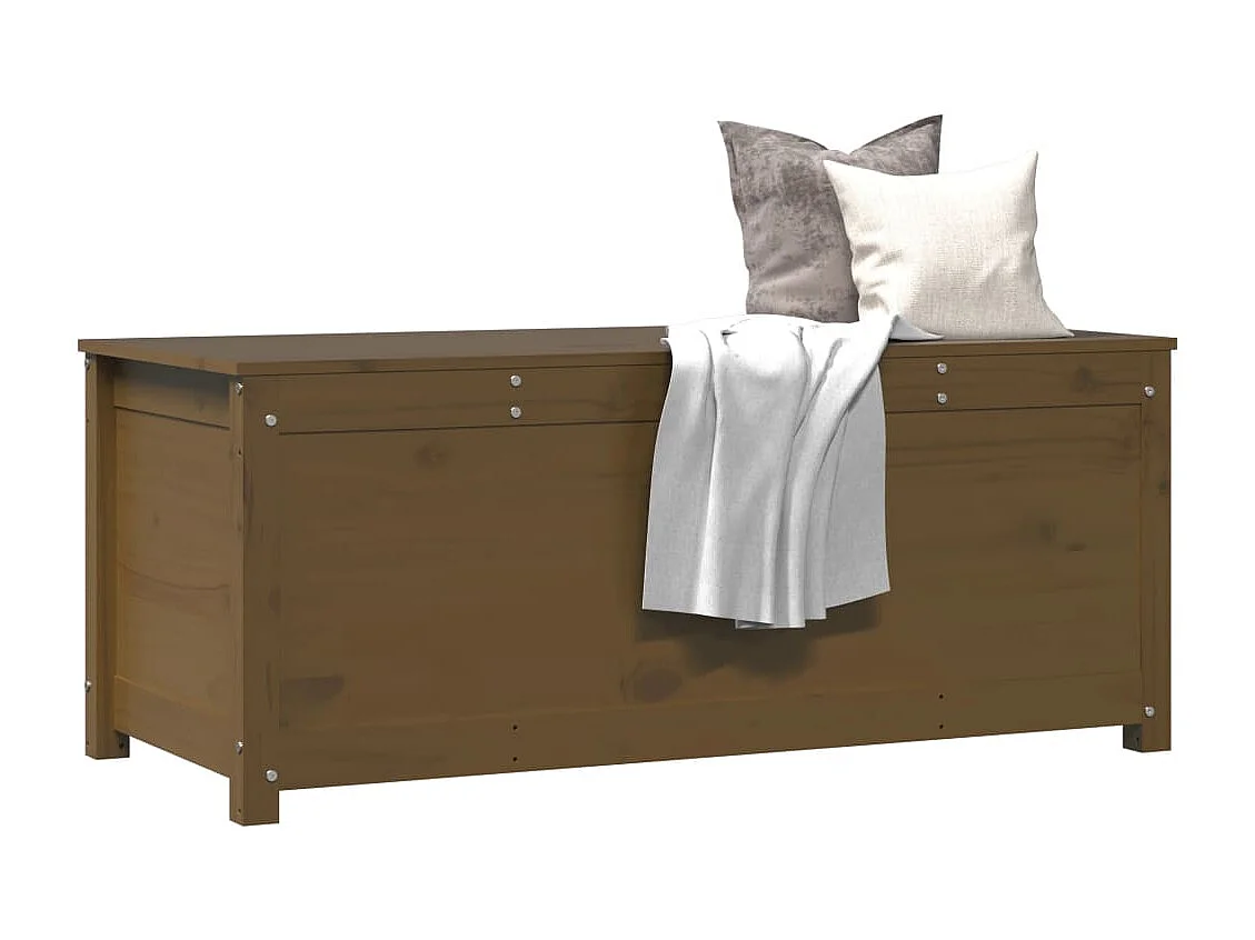 Boîte de rangement Marron miel 110x50x45,5cm Bois massif de pin