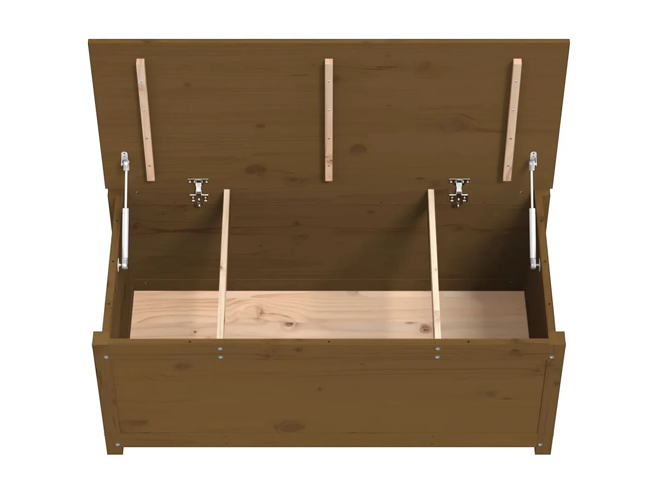 Boîte de rangement Marron miel 110x50x45,5cm Bois massif de pin