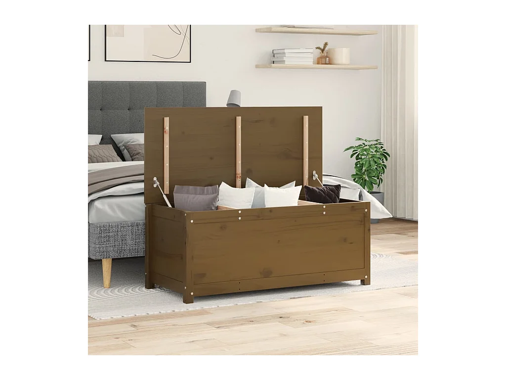 Opbergdoos Honingbruin 110x50x45,5cm Massief grenenhout