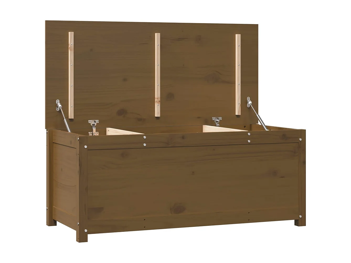 Boîte de rangement Marron miel 110x50x45,5cm Bois massif de pin