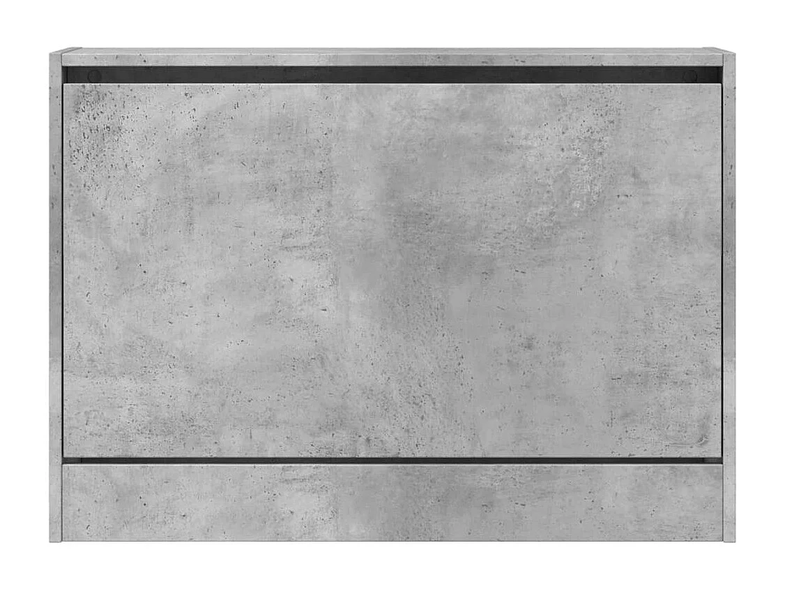Scarpiera grigio cemento 80x21x57 cm in multistrato