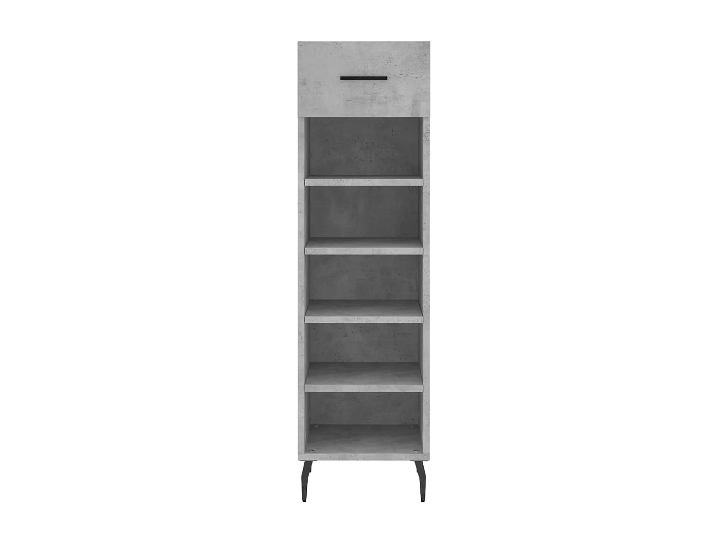 Armoire à chaussures gris béton 30x35x105 cm bois d'ingénierie