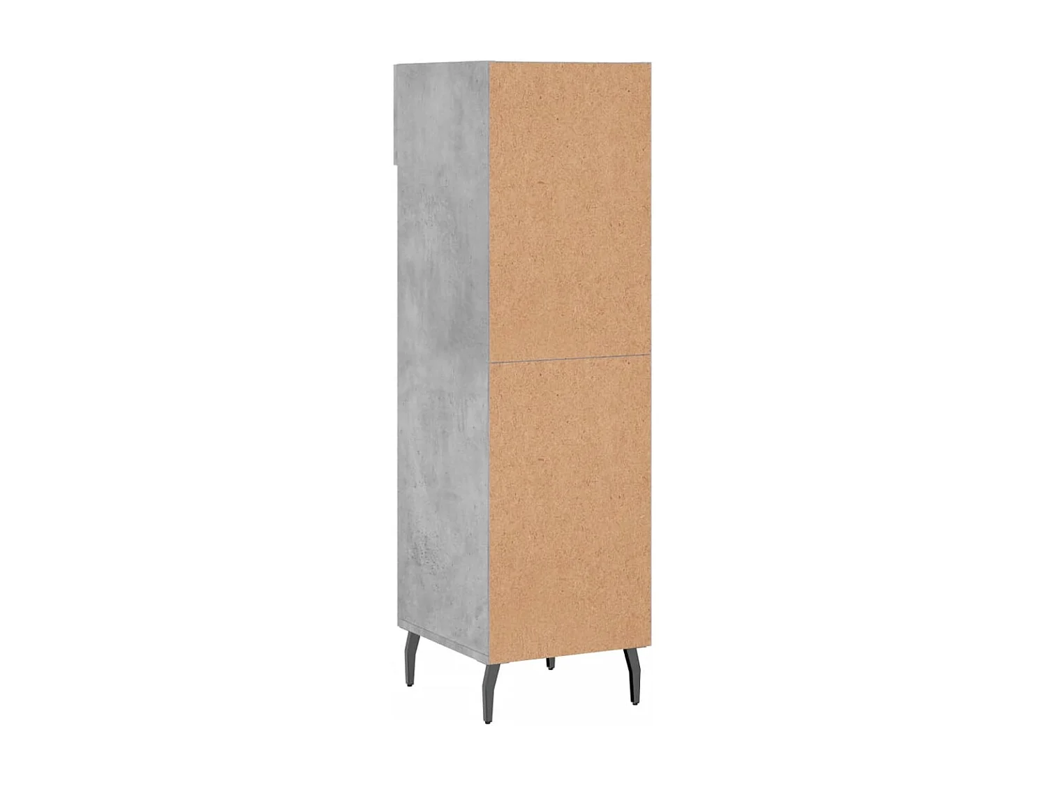 Armoire à chaussures gris béton 30x35x105 cm bois d'ingénierie