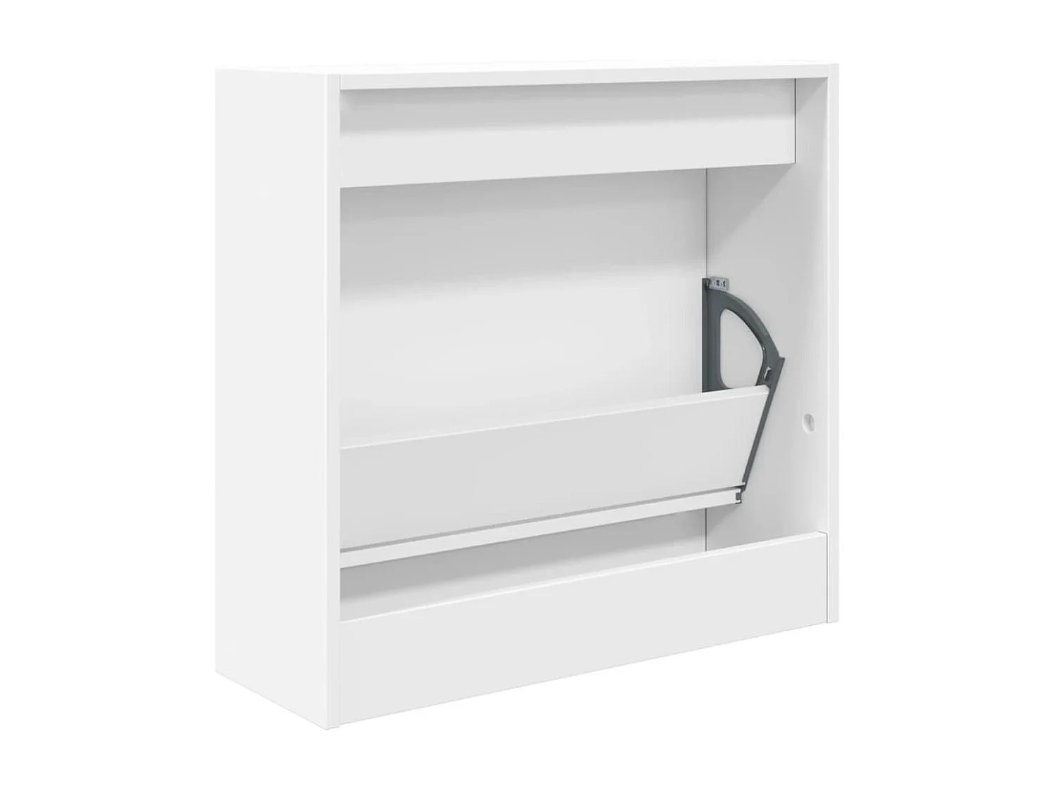 Scarpiera bianca 60x21x57 cm in derivati del legno