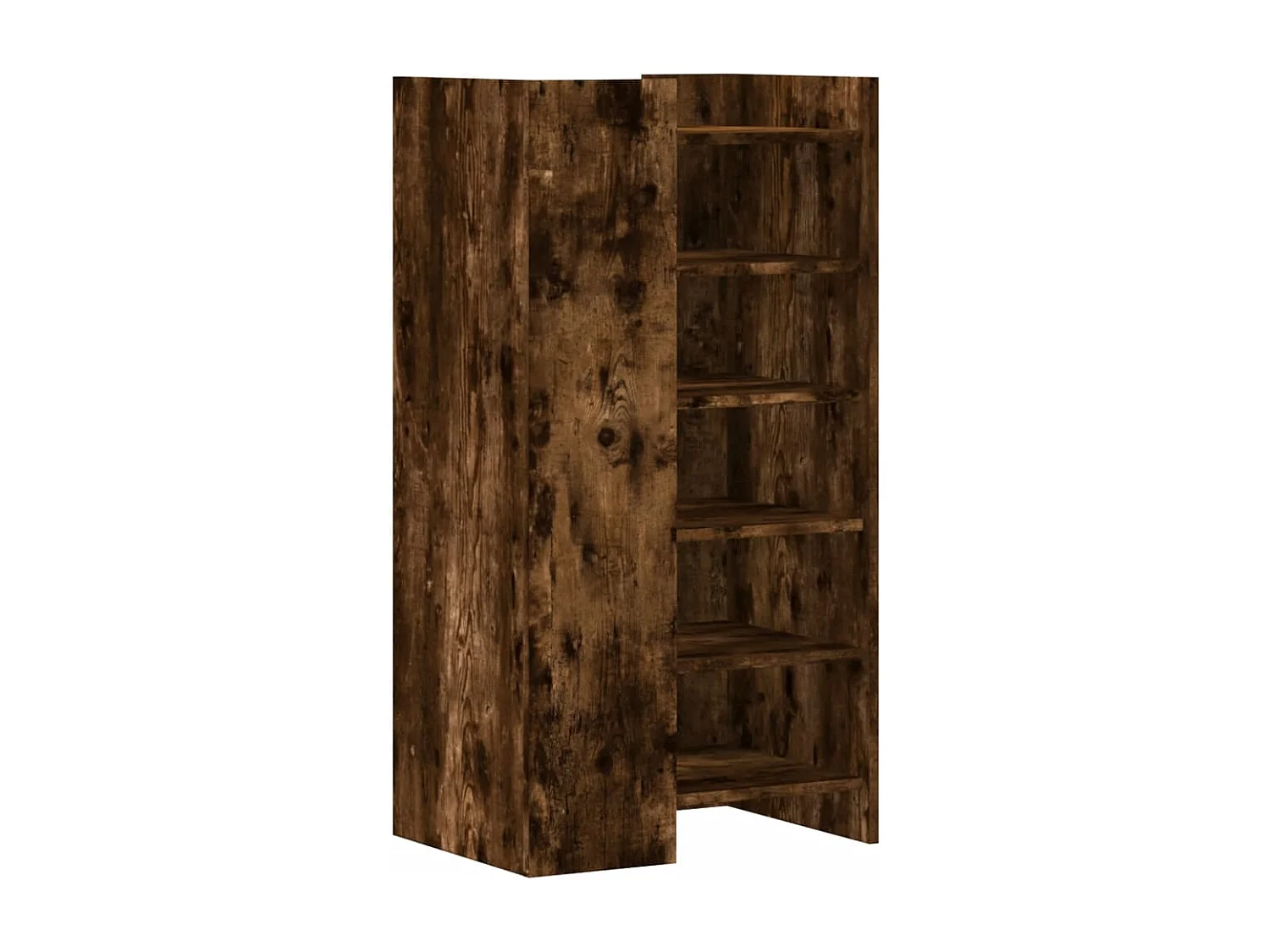 Armoire à chaussures chêne fumé 52x37,5x100cm bois d'ingénierie