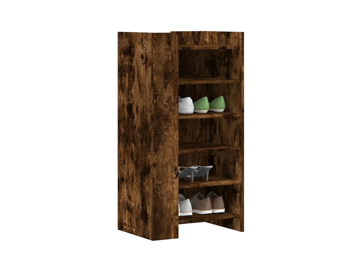 Scarpiera rovere affumicato 52x37,5x100 cm in derivati del legno
