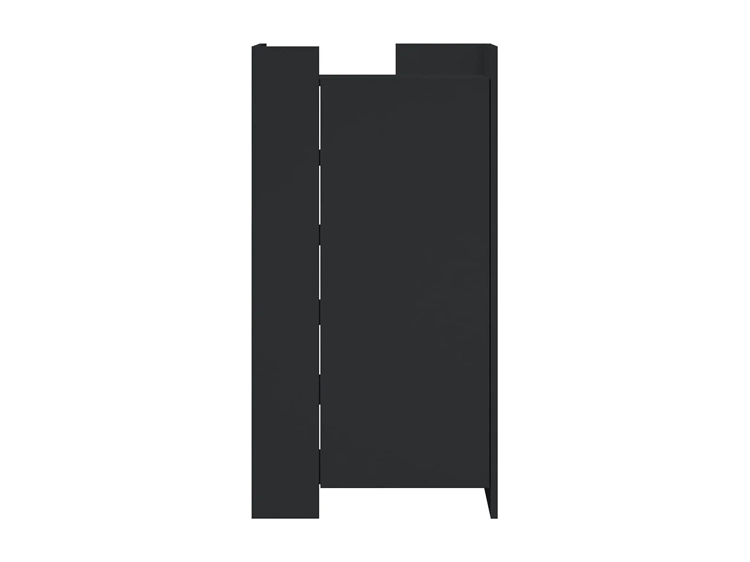 Armoire à chaussures noir 52x37,5x100 cm bois d'ingénierie