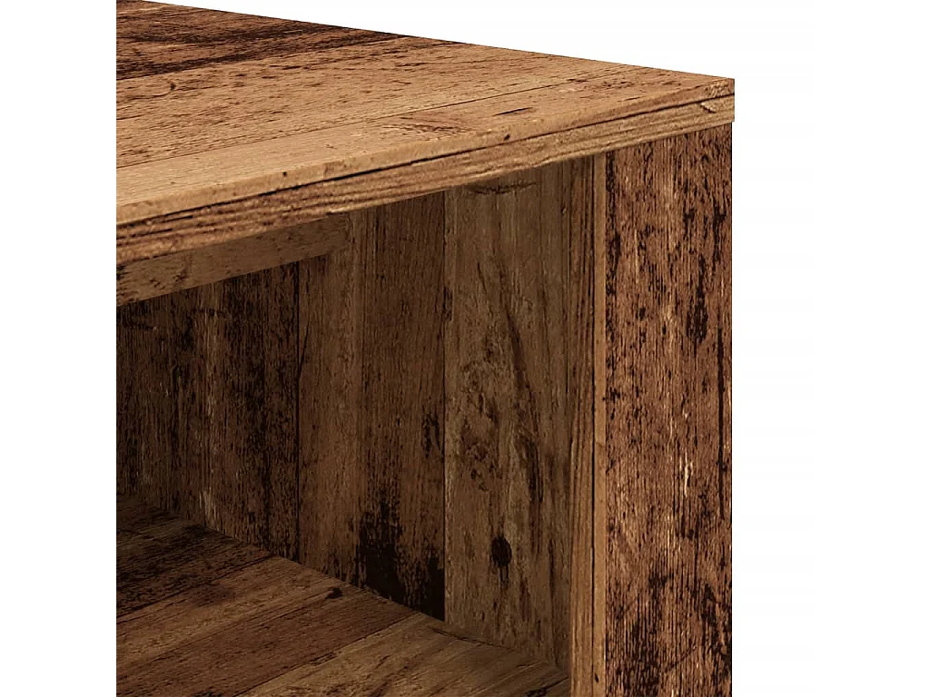 Banc à chaussures vieux bois 100x35x45 cm bois d'ingénierie