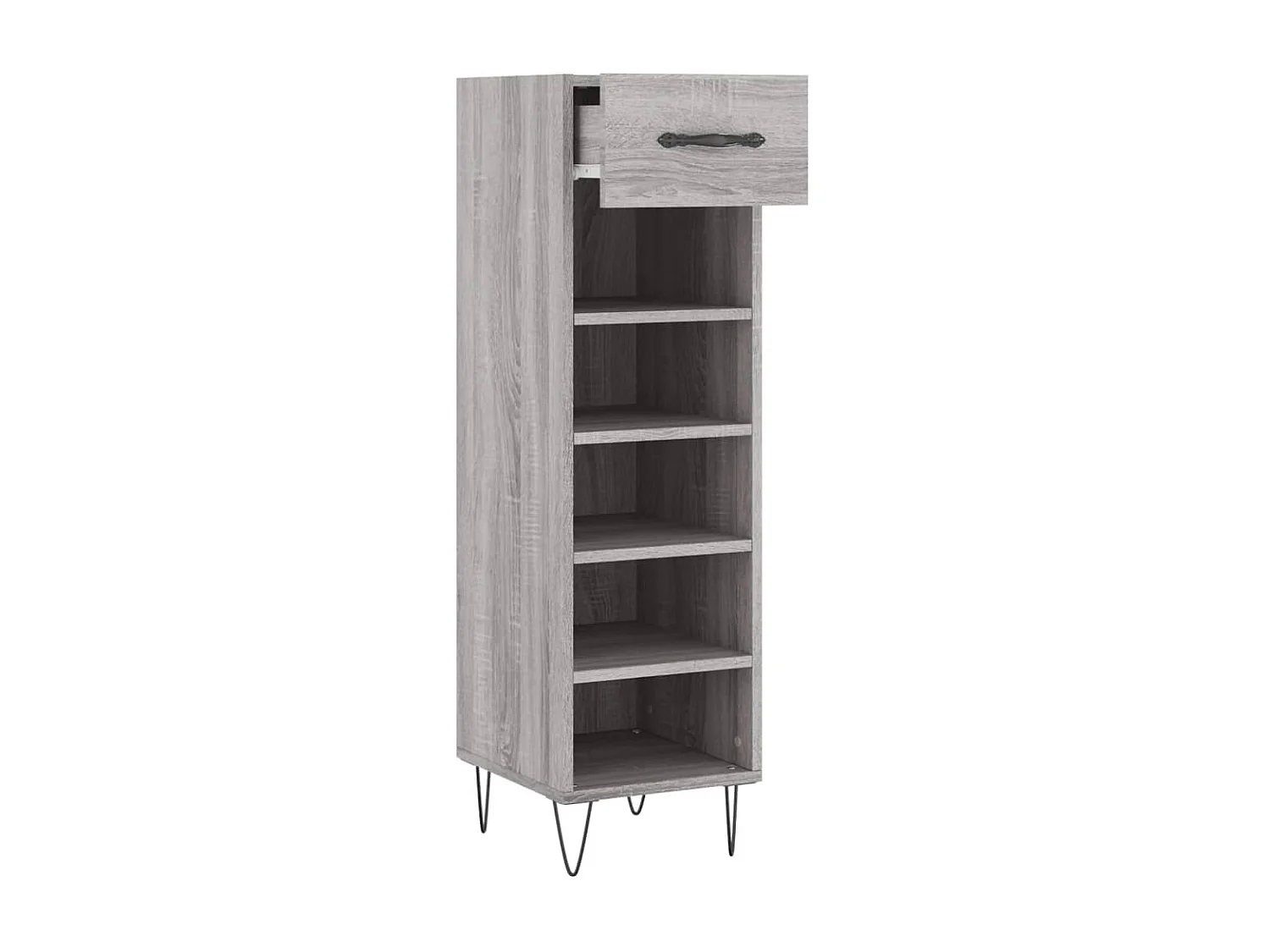 Meuble à chaussures sonoma gris 30x35x105 cm bois d'ingénierie