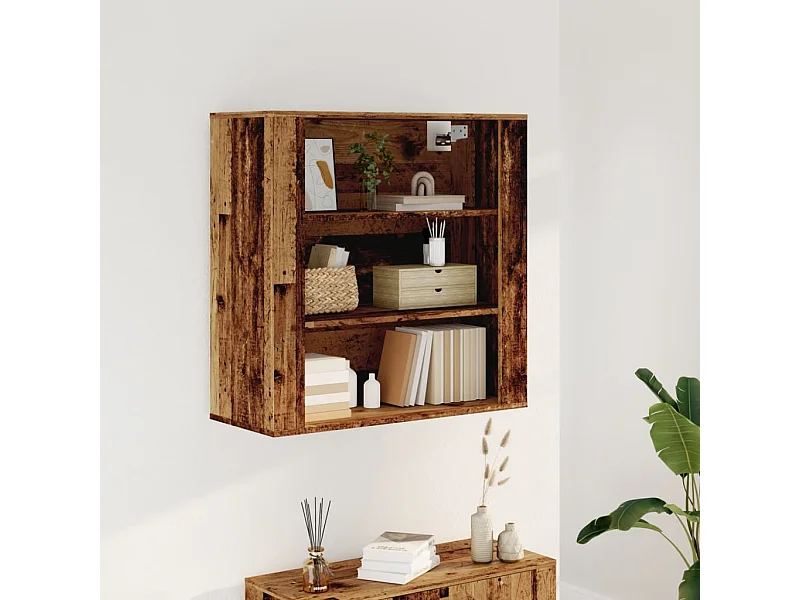 Armoire murale vieux bois 80x33x80 cm bois d'ingénierie