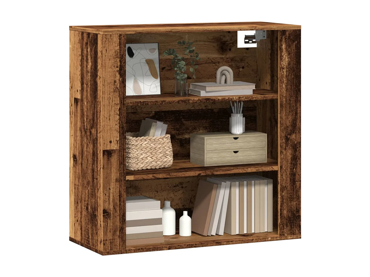 Armoire murale vieux bois 80x33x80 cm bois d'ingénierie