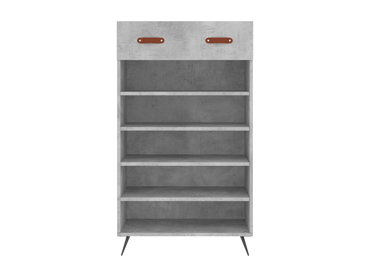 Betongrauer Schuhschrank 60x35x105 cm, Holzwerkstoff