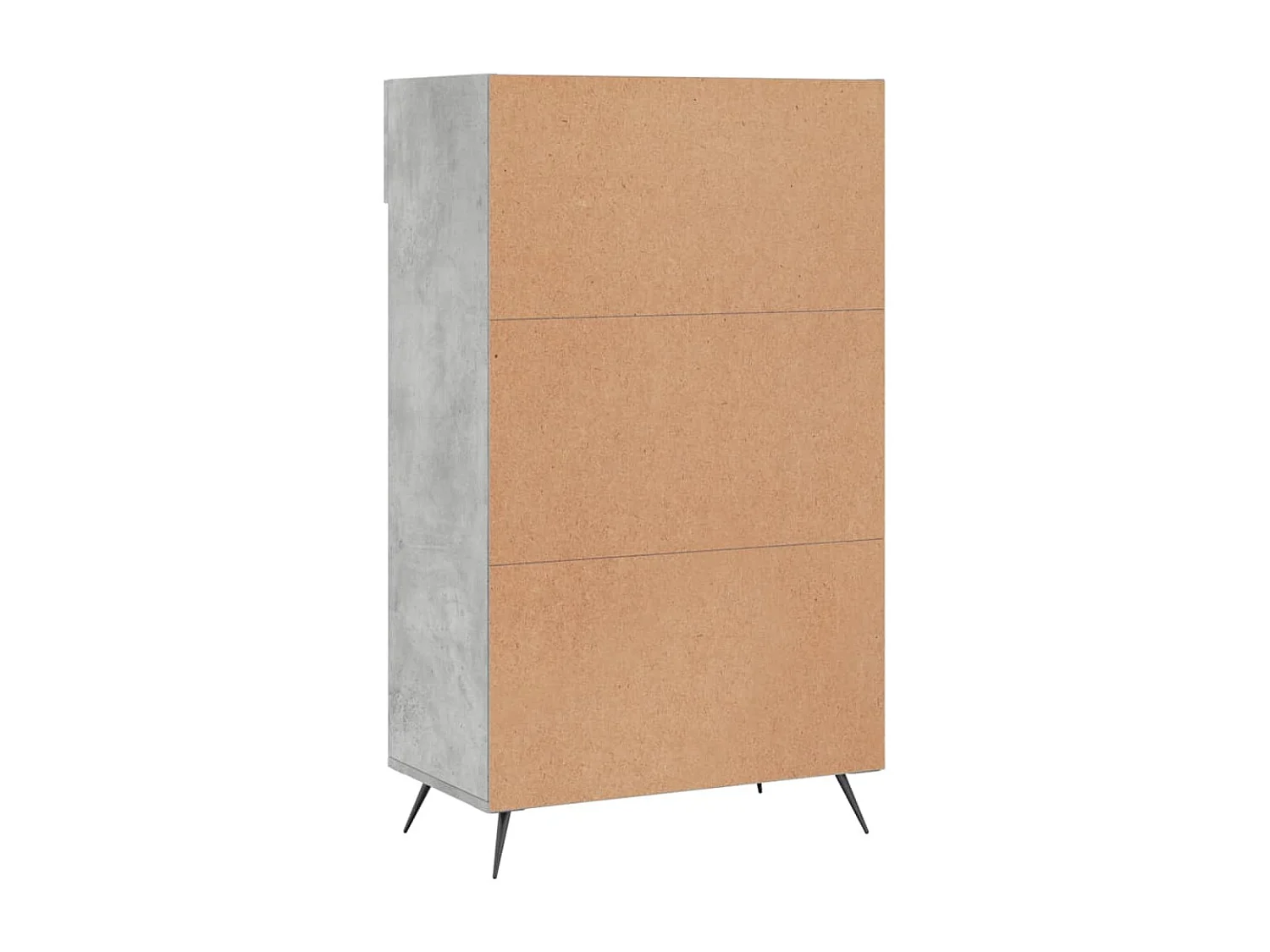 Betongrauer Schuhschrank 60x35x105 cm, Holzwerkstoff