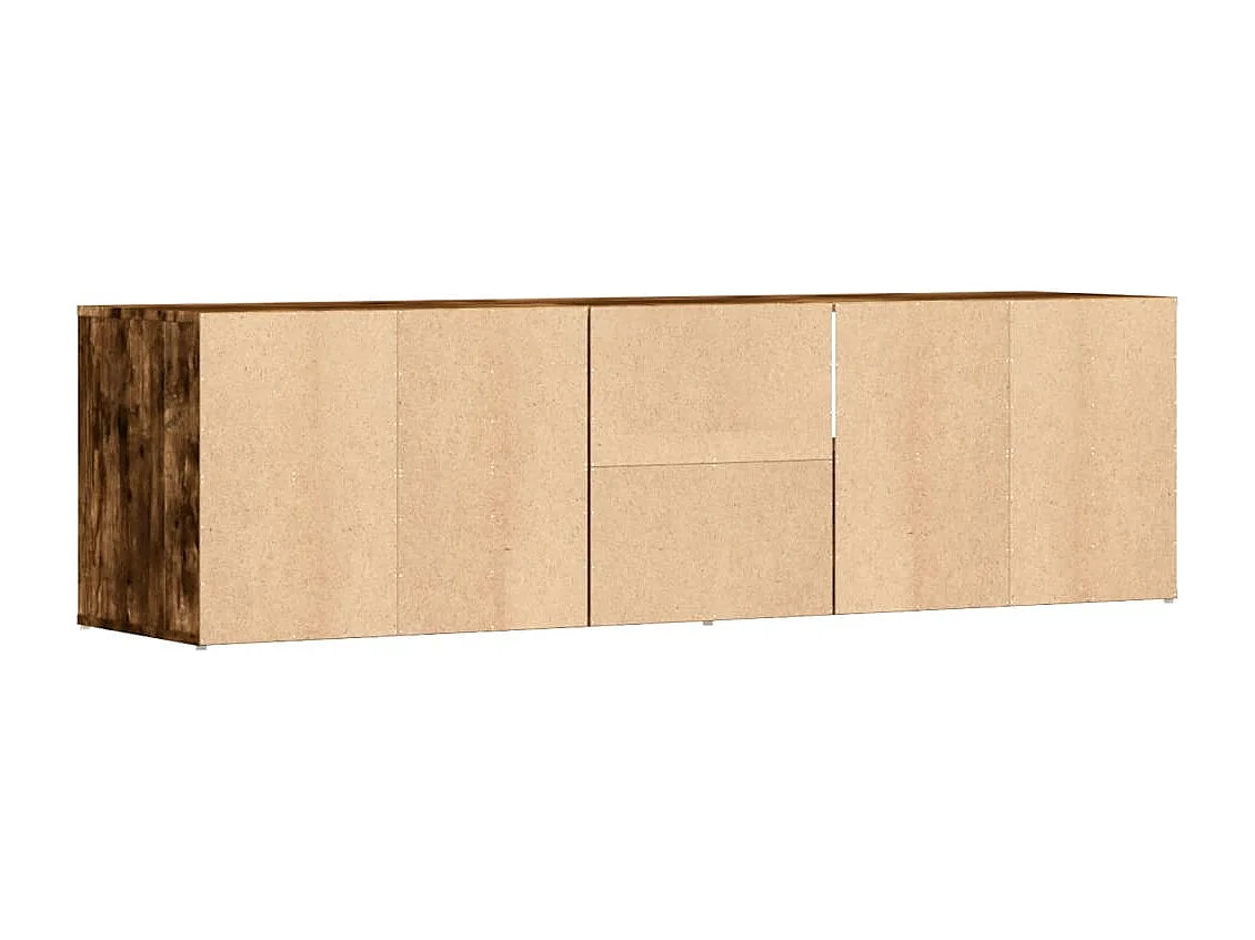 Eckschrank aus geräucherter Eiche, 160 x 40 x 45 cm, Holzwerkstoff