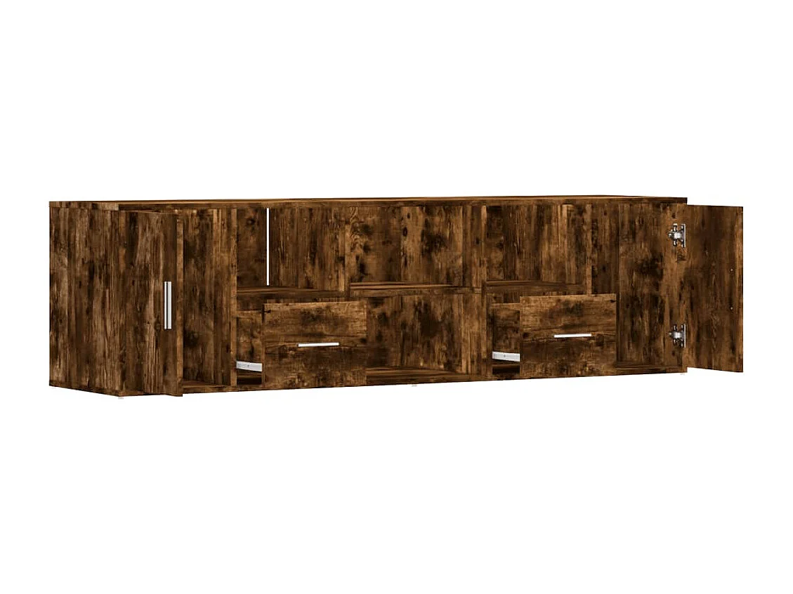 Eckschrank aus geräucherter Eiche, 160 x 40 x 45 cm, Holzwerkstoff