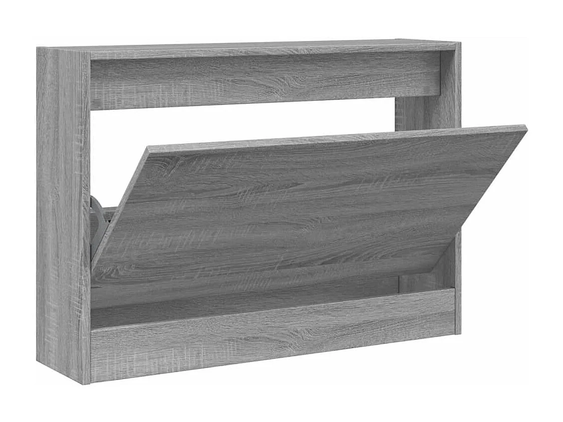 Armoire à chaussures sonoma gris 80x21x57 cm bois d'ingénierie