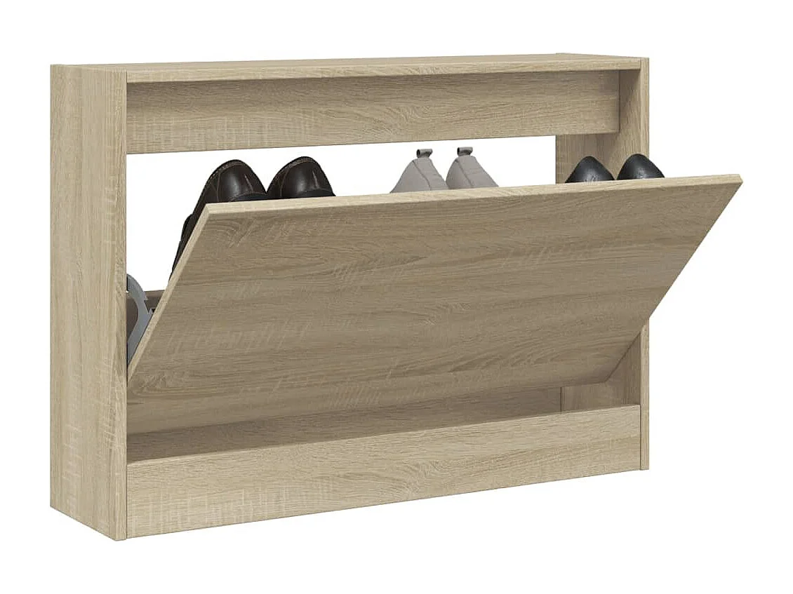 Armoire à chaussures chêne sonoma 80x21x57 cm bois d'ingénierie
