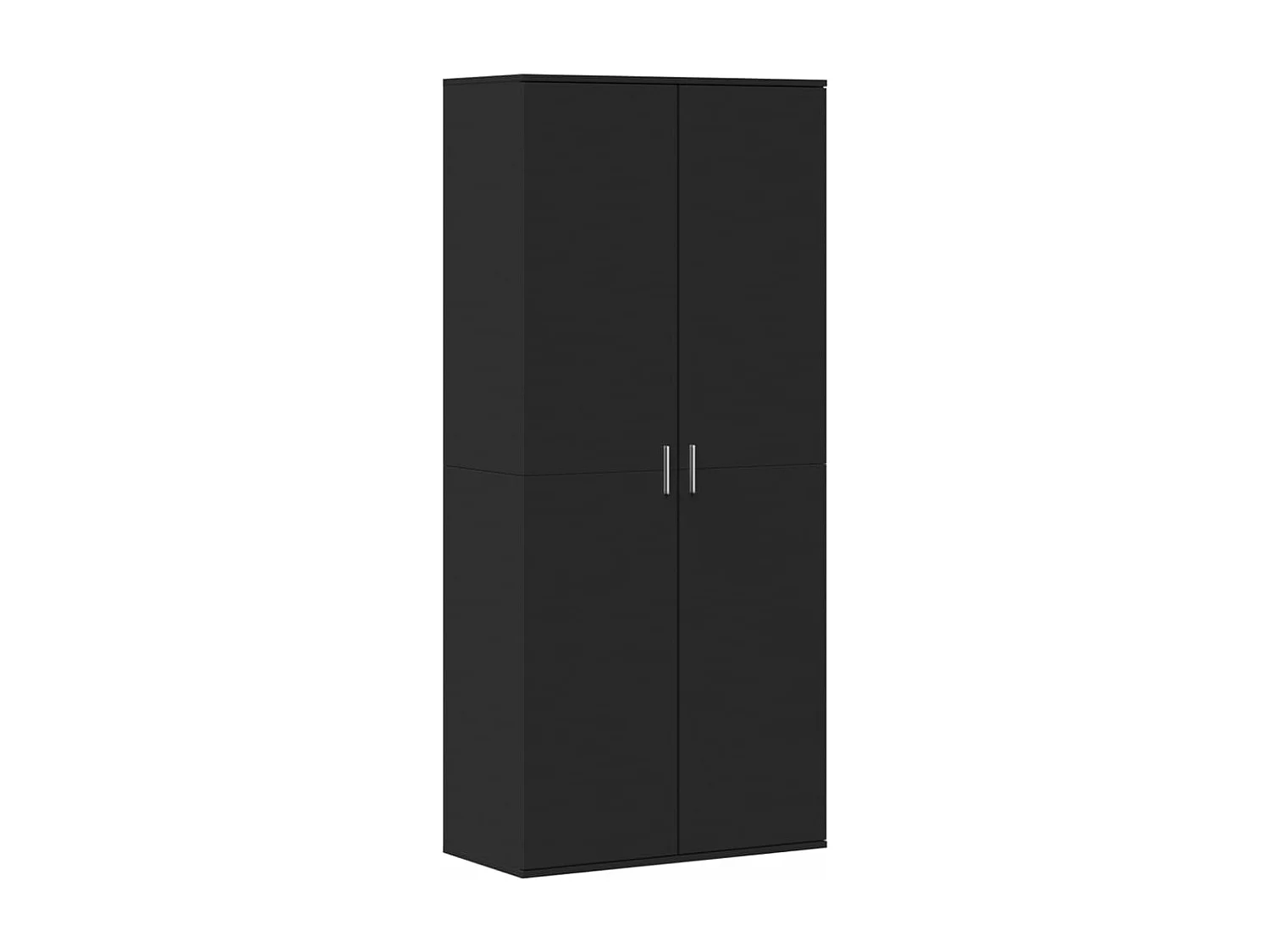 Sapateira preta 80x39x178 cm madeira trabalhada