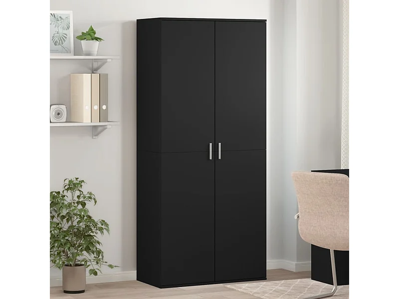 Scarpiera Nera 80x39x178 cm MDF