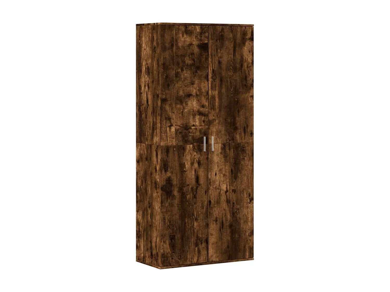 Armoire à chaussures chêne fumé 80x39x178 cm bois d'ingénierie