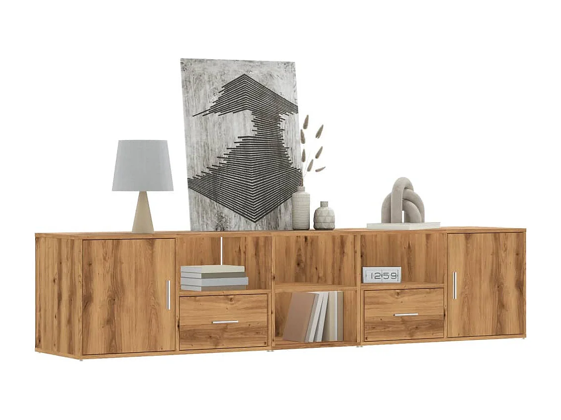 Armoire d'angle chêne artisanal 200x40x45 cm bois d'ingénierie