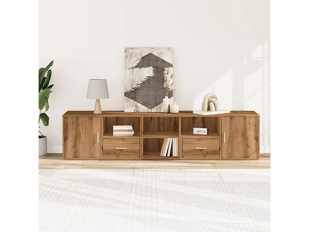 Armoire d'angle chêne artisanal 200x40x45 cm bois d'ingénierie