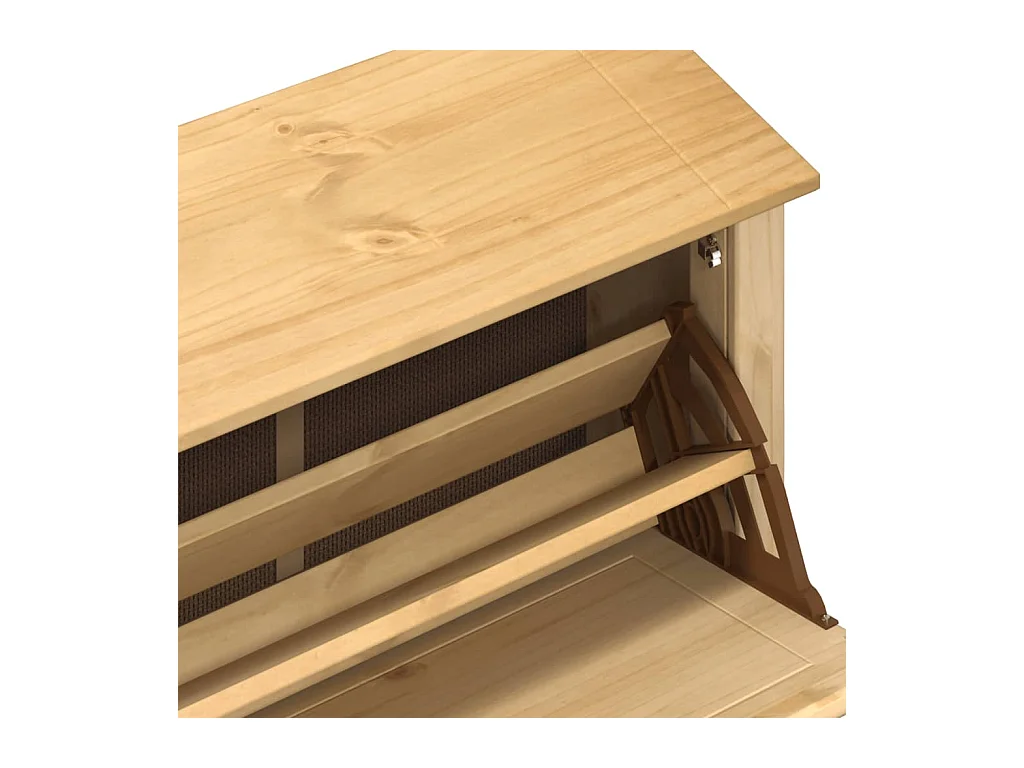 Armoire à chaussures Corona 99x32x85 cm bois de pin massif