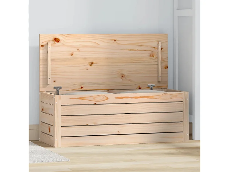Boîte de rangement 89x36,5x33 cm Bois massif de pin