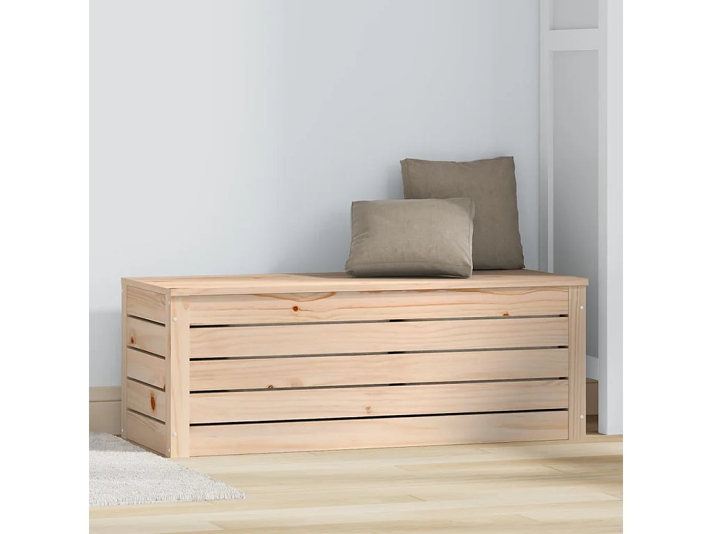 Boîte de rangement 89x36,5x33 cm Bois massif de pin