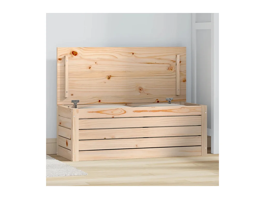 Scatola portaoggetti 89x36,5x33 cm Legno di pino massiccio