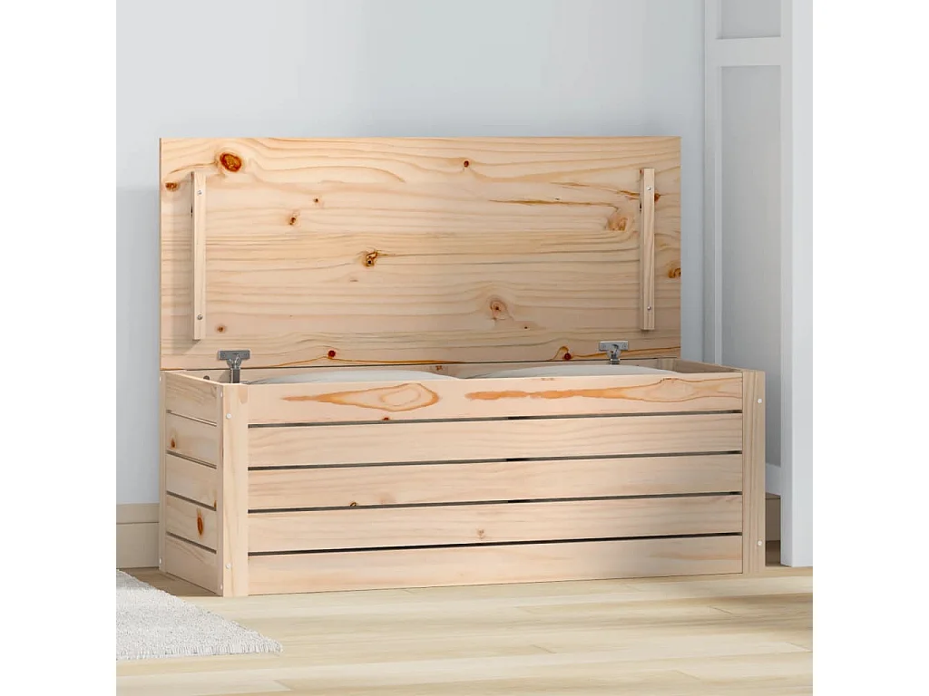 Boîte de rangement 89x36,5x33 cm Bois massif de pin