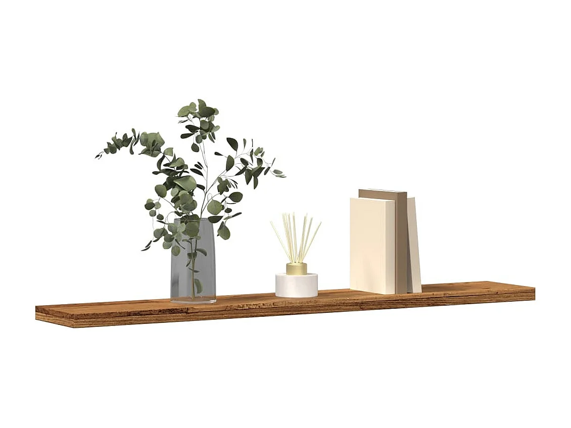 Bücherregalplatten, 4 Stück, Altholz, Holzwerkstoff