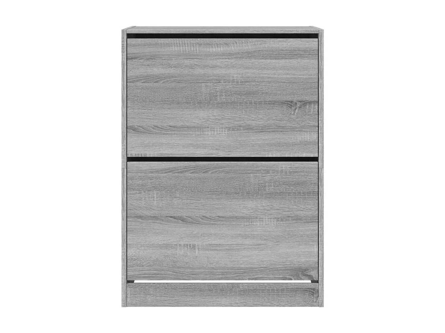 Armoire à chaussures 2 tiroirs rabattables sonoma gris