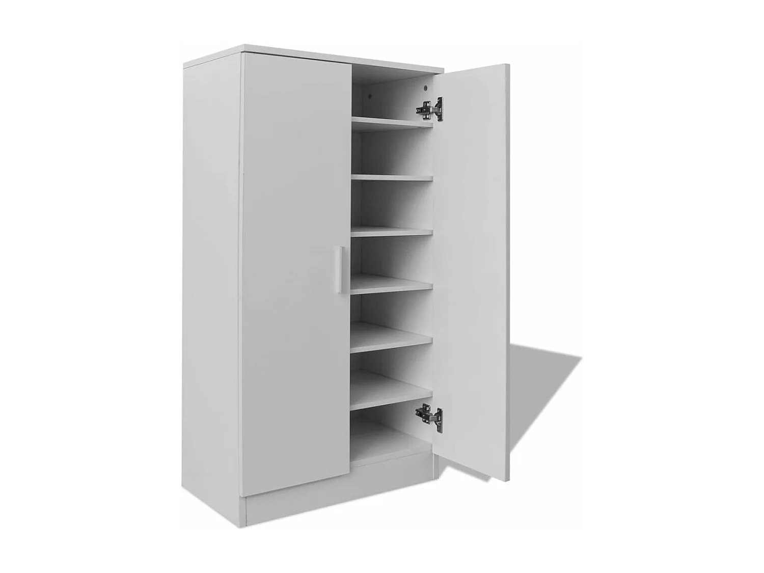 Meuble à chaussures 7 étagères blanc