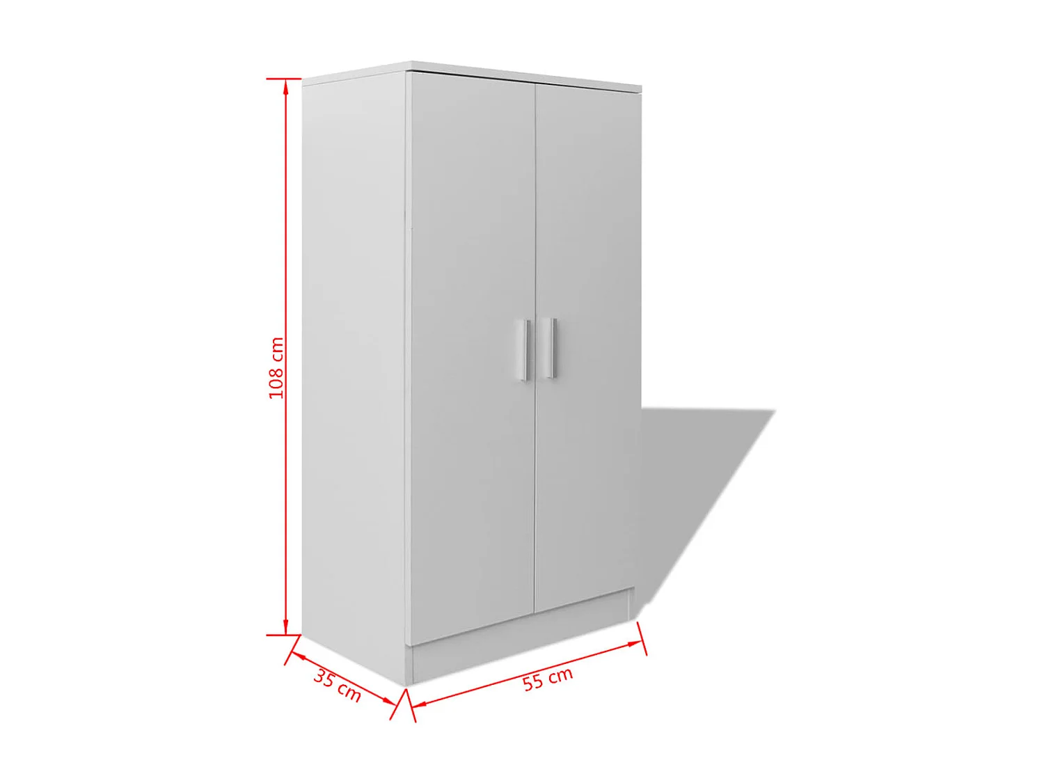 Meuble à chaussures 7 étagères blanc