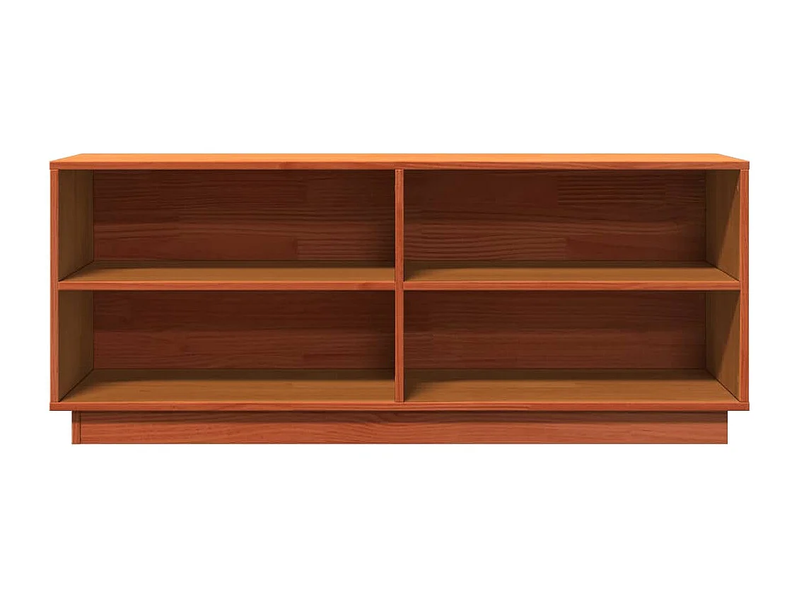 Armoire à chaussures cire marron 110x34x45 cm bois pin massif