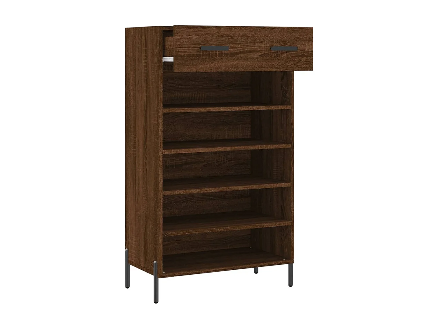 Armoire à chaussures chêne marron 60x35x105cm bois d'ingénierie
