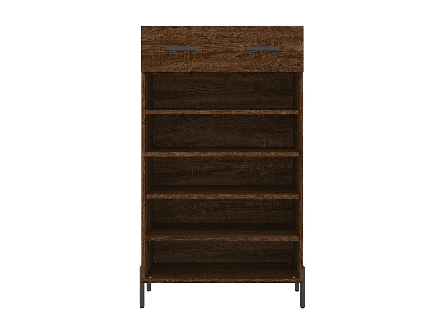 Armoire à chaussures chêne marron 60x35x105cm bois d'ingénierie