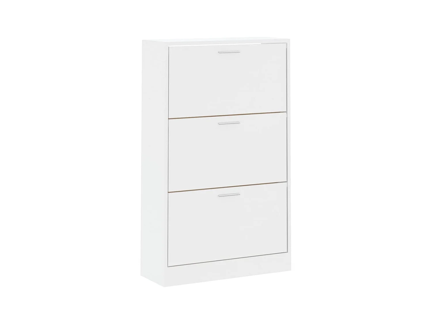 Armoire à chaussure Blanc brillant 63x24x103 cm Bois ingénierie