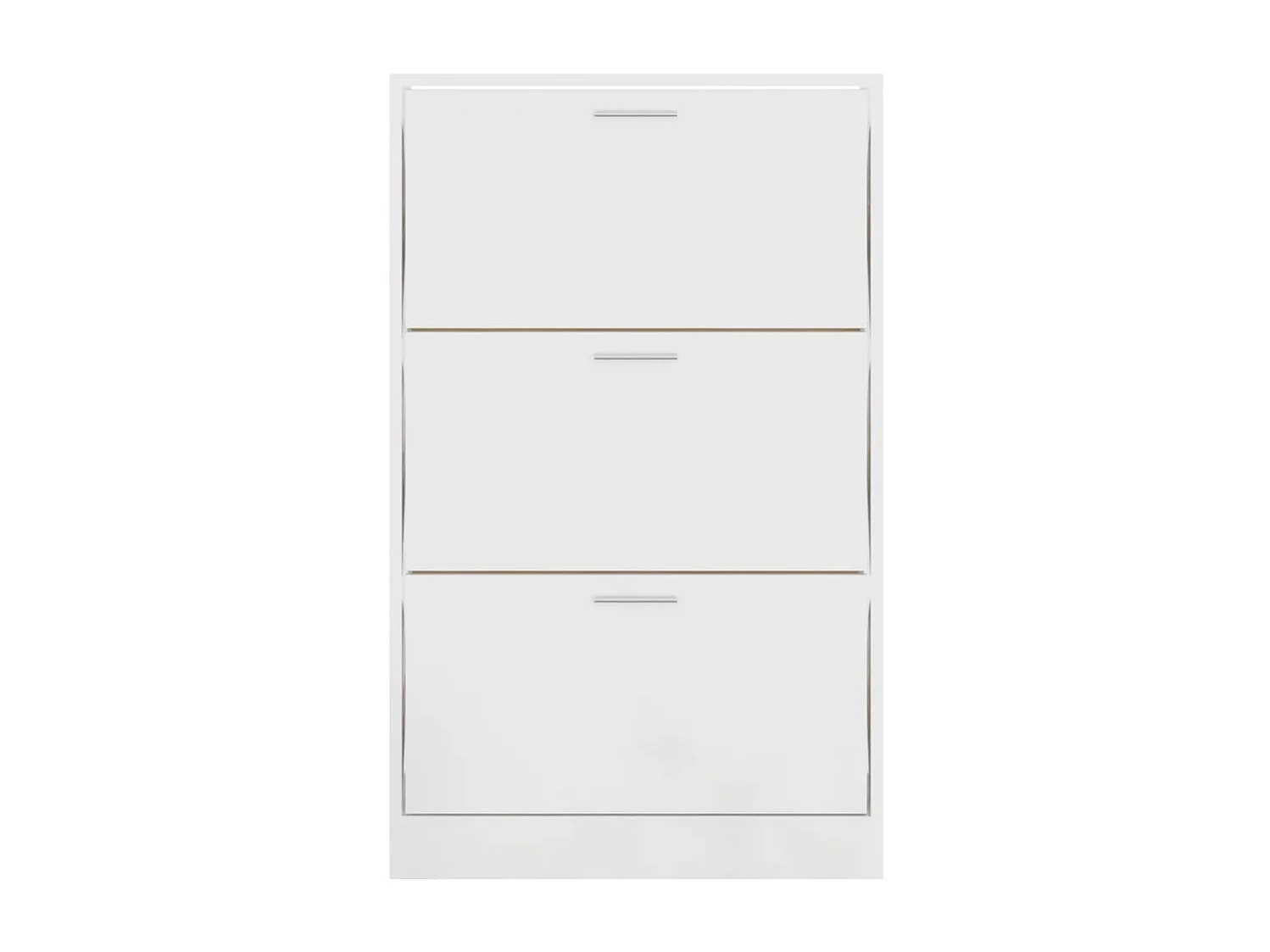 Armoire à chaussure Blanc brillant 63x24x103 cm Bois ingénierie