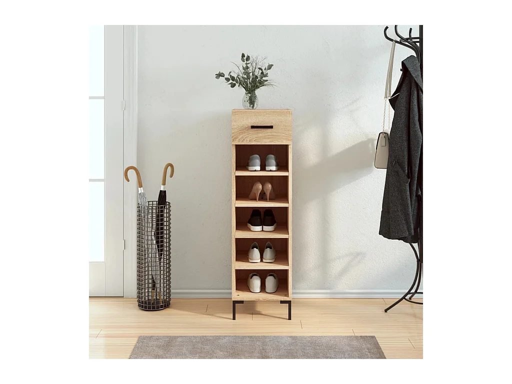 Sonoma eiken schoenenkast 30x35x105cm samengesteld hout