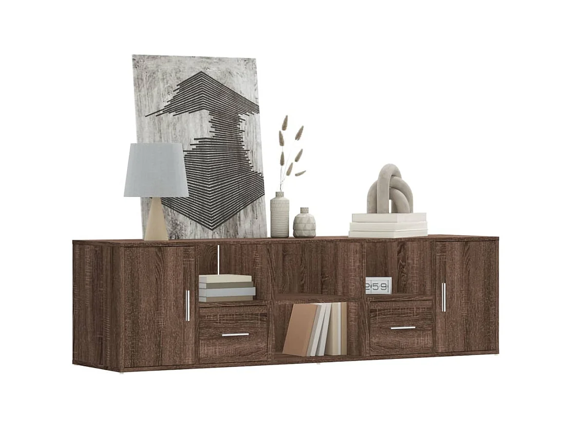 Armoire d'angle chêne marron 160x40x45 cm bois d'ingénierie