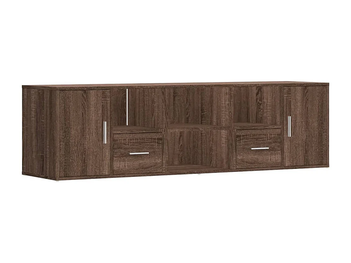 Armário de canto em carvalho marrom 160x40x45 cm madeira projetada